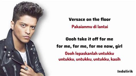 bruno mars versace testo|lirik versace on the floor.